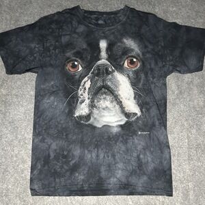The Mountain Men's Large Pug Dog 2011 Tie Dye T-shirt